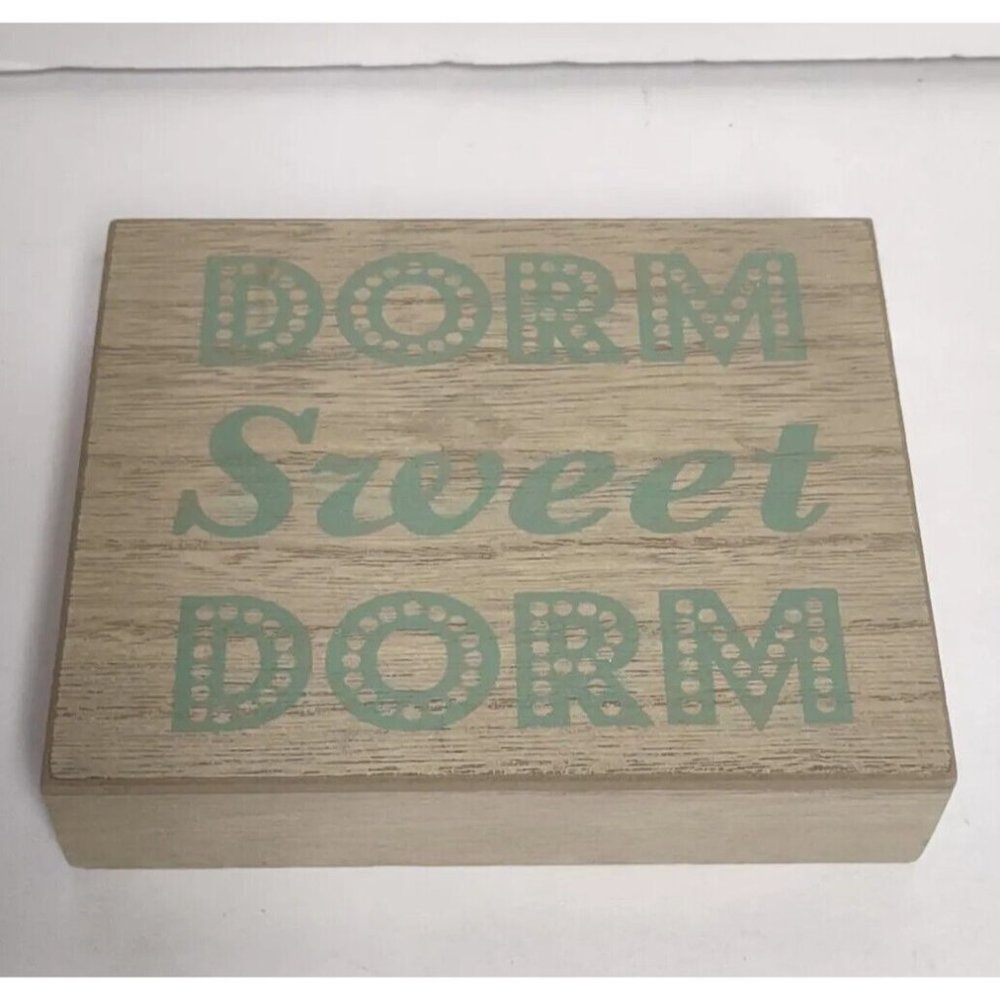 Dorm Sweet Dorm Wood Wall Art Saying Home Decor Teenager School College - Picture 12 of 15